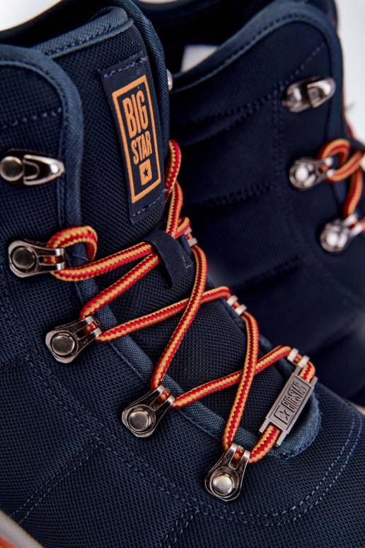 vīriešiem pārgājienu zābaki Memory Foam Big Star KK174110 tumši zilas krāsas