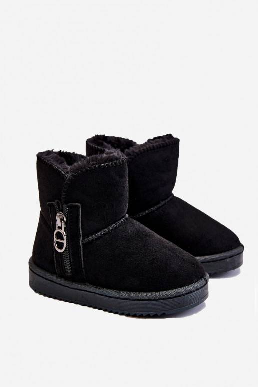 Bērnu apavi  siltināti Sieviešu puszābaki sniega apavi melnas krāsas Catellie