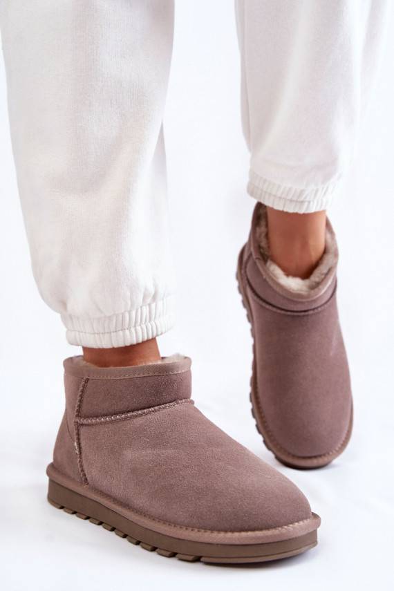   zamšādas  sniega apavi Pelēkas krāsas Shelie