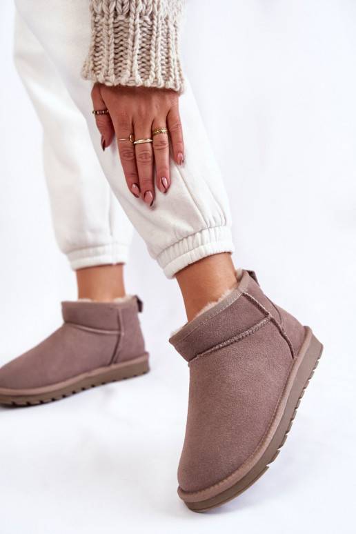   zamšādas  sniega apavi Pelēkas krāsas Shelie