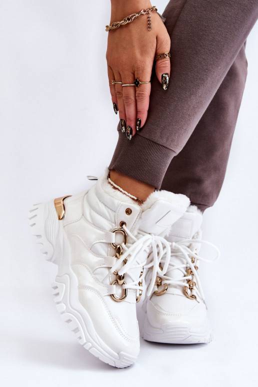   siltināti sporta apavi apavi šņorējami baltas krāsas Bastini