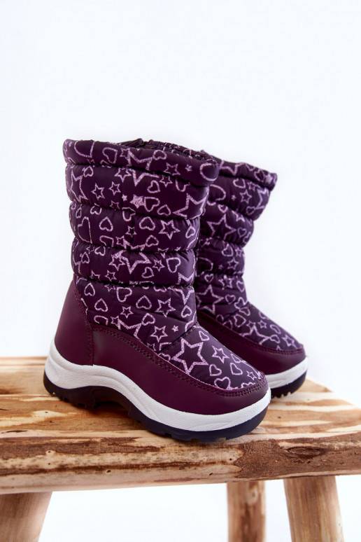 Sniega apavi siltināti violetās krāsas Terra