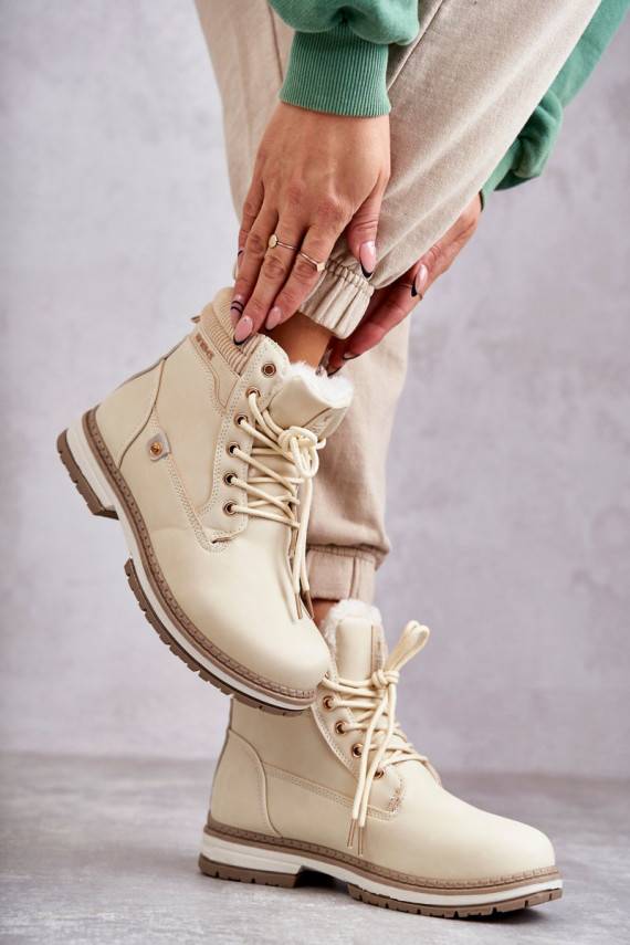   siltināti Sieviešu puszābaki apavi smilšu krāsas Liv