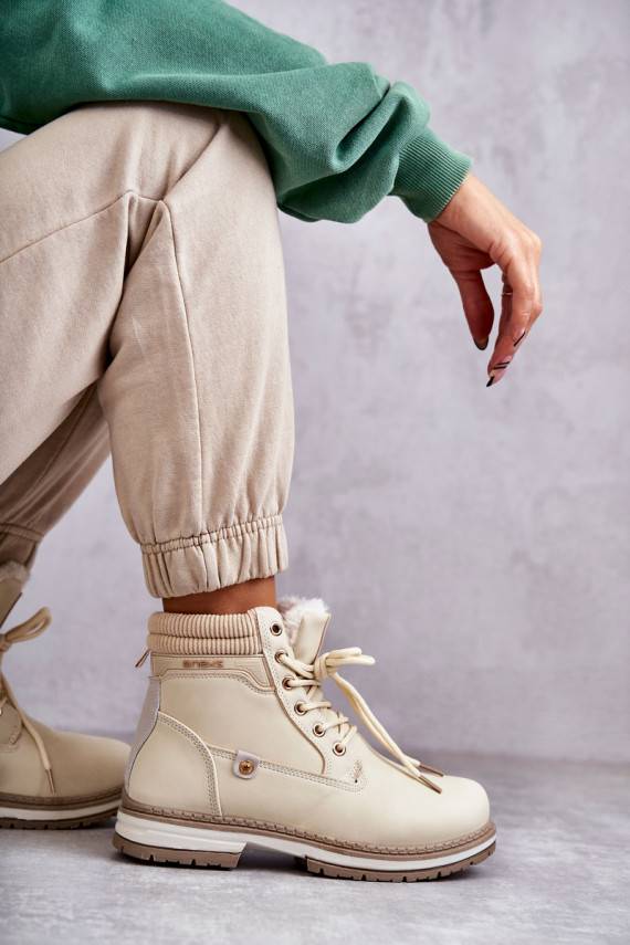   siltināti Sieviešu puszābaki apavi smilšu krāsas Liv