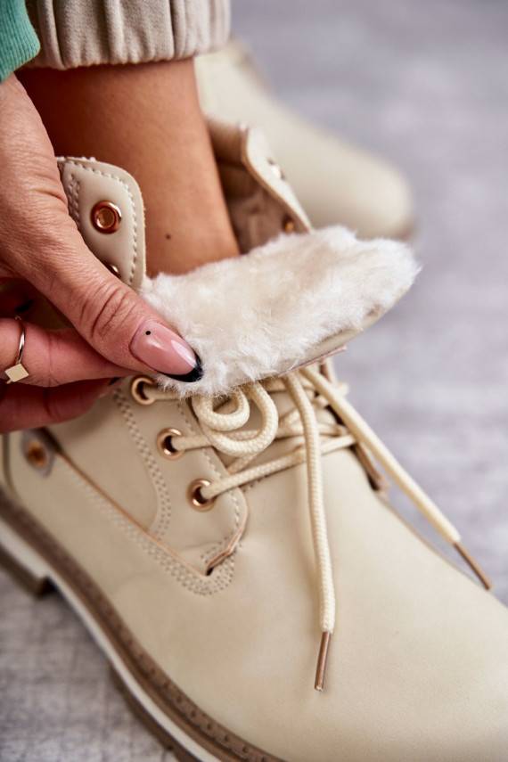   siltināti Sieviešu puszābaki apavi smilšu krāsas Liv