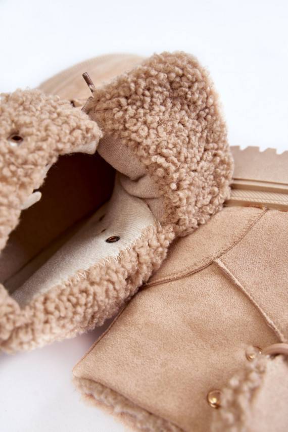   zamšādas Sieviešu puszābaki apavi smilšu krāsas Bellita