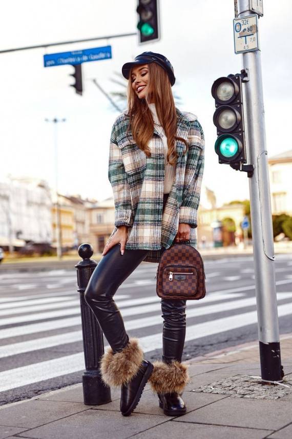     sniega apavi ar kažokādu Laque melnas krāsas Alexa