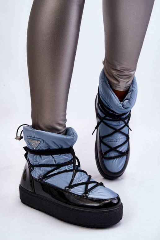   Stilīgasrnas sniega apavi šņorējami Zilas krāsas Carrios