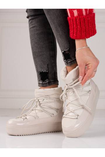 Sieviešu sniega zābaki jasnosmilšu krāsas shelovet 2