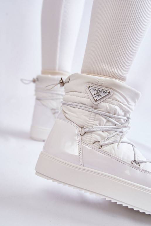   Stilīgasrnas sniega apavi šņorējami baltas krāsas Carrios