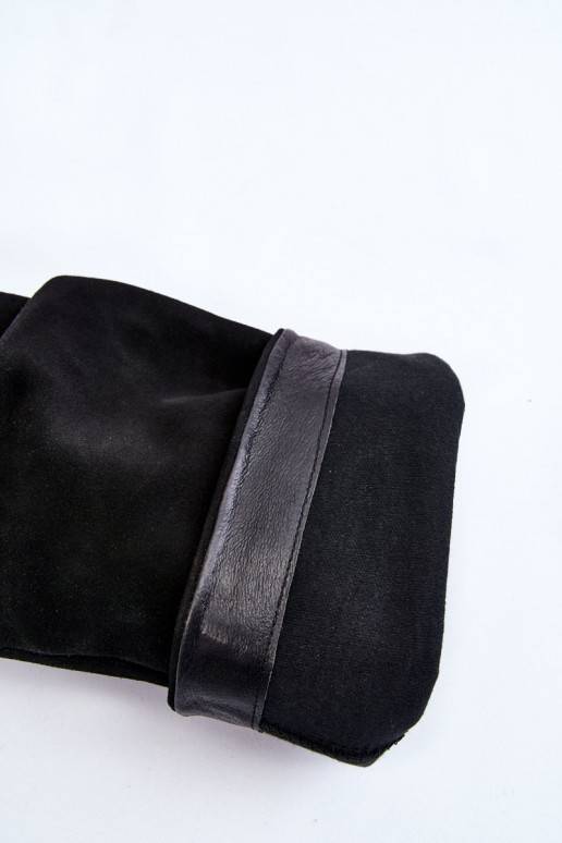   zamšādas garie zābaki līdz ceļiem  05790-01 melnas krāsas