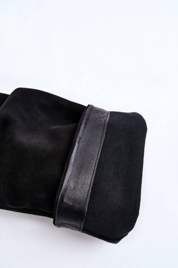   zamšādas garie zābaki līdz ceļiem  05790-01 melnas krāsas