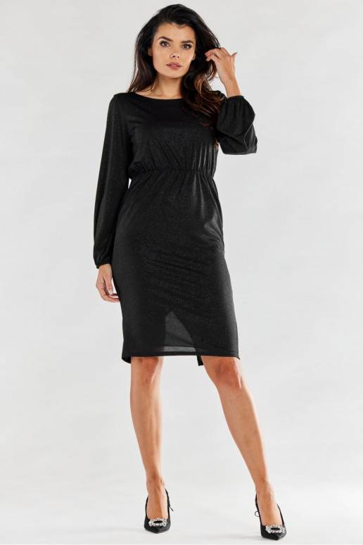 Juodos spalvos vakarinė suknelė awama