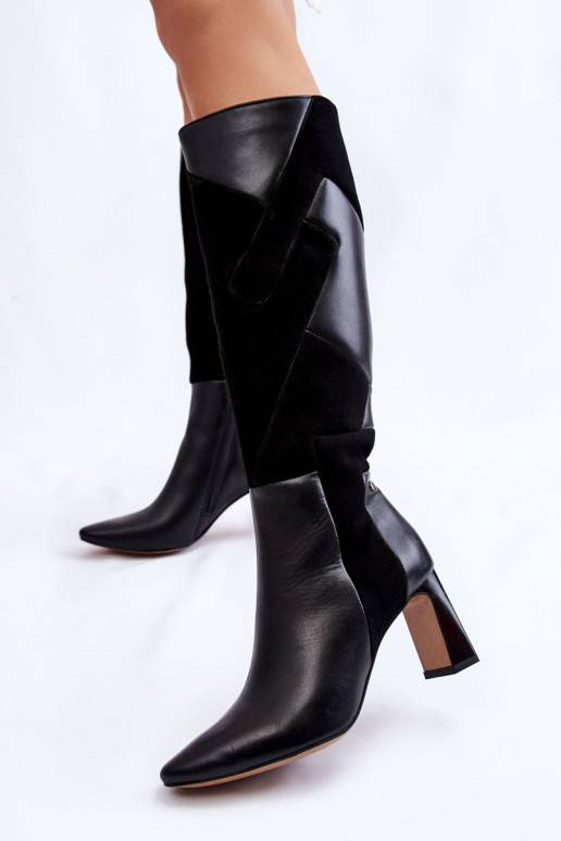     garie zābaki līdz ceļiem  05784-01 melnas krāsas