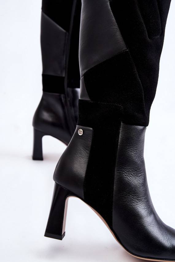     garie zābaki līdz ceļiem  05784-01 melnas krāsas