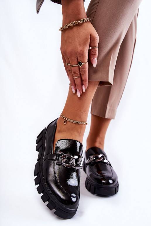Laque apavi  ar platformu melnas krāsas Inger