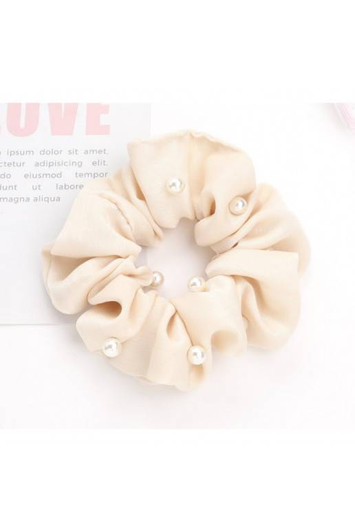 Matu gumija Scrunchie  krēmkrāsas GUM95K