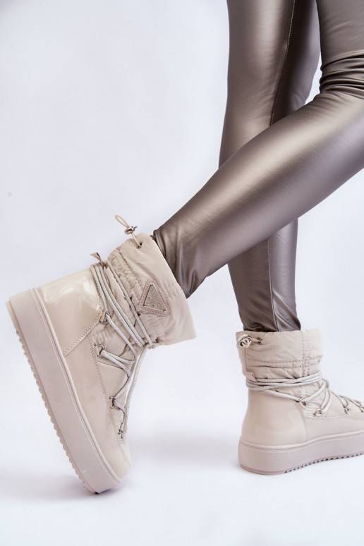 Stilīgasrnas sniega apavi šņorējami Ziloņkaula krāsas Carrios   Stilīgasrnas sniega apavi šņorējami Ziloņkaula krāsas Carrios