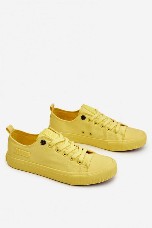   Klasiska modeļa sporta apavi ar līdzenu zoli Big Star LL274026 Dzelteni