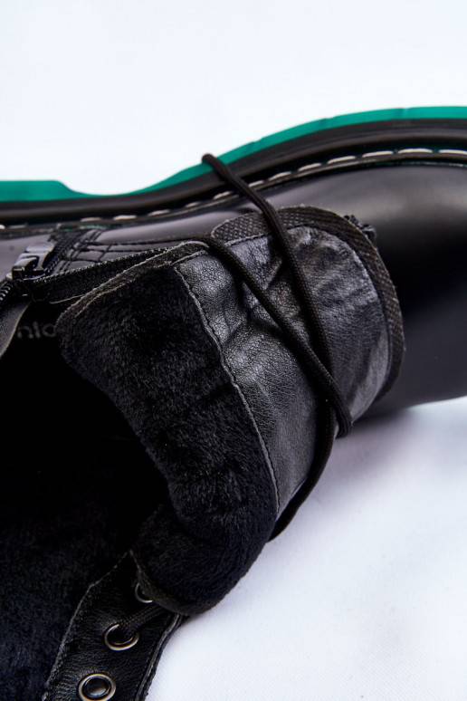   Kerzi sievietēm šņorējami Z Zieloną Podeszwą melnas krāsas Trinah