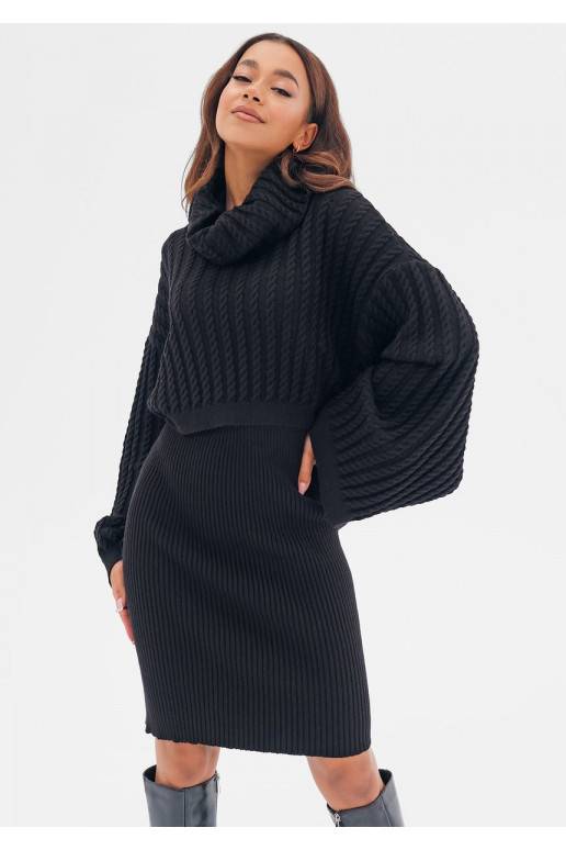 Maisy - melns viskozes džemperis