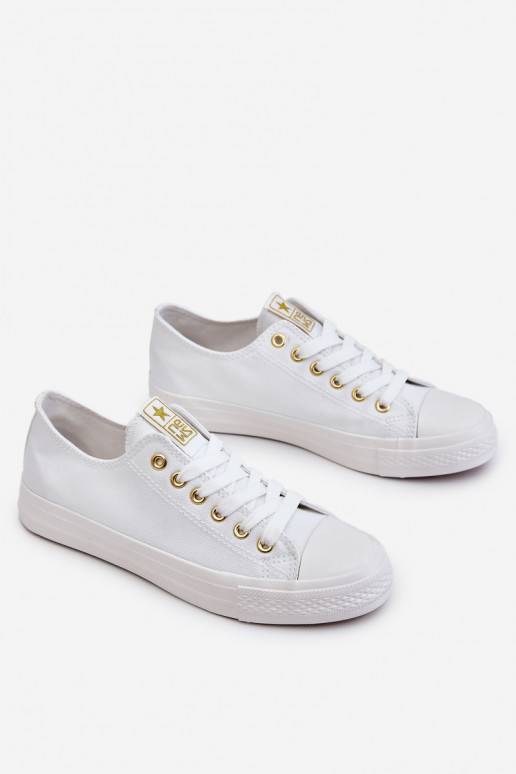   Klasiska modeļa brīvā laika apavi Baltas-Zelta krāsas Ecoma