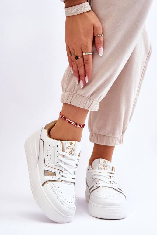   Ērtas   Sneakers modeļa apavi baltas krāsas Bowen