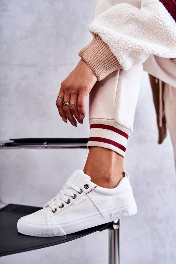 Niskie   Auduma brīvā laika apavi Big Star KK274003 baltas krāsas