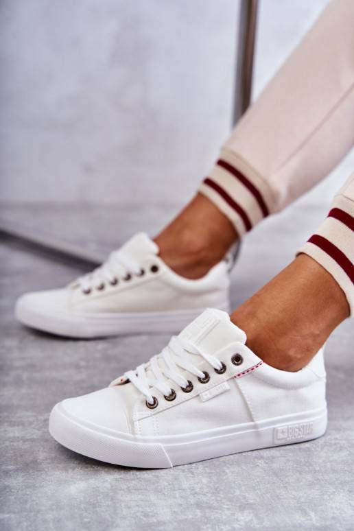 Niskie   Auduma brīvā laika apavi Big Star KK274003 baltas krāsas