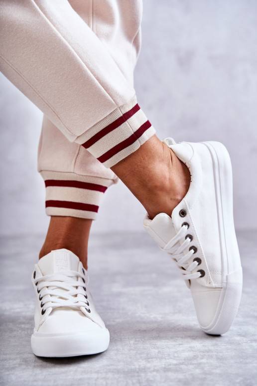 Niskie   Auduma brīvā laika apavi Big Star KK274003 baltas krāsas