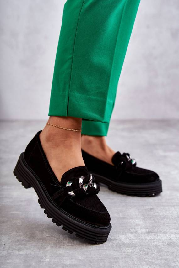   apavi zamšādas Laura Messi 2523 melnas krāsas