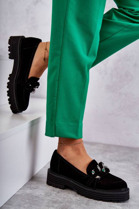   apavi zamšādas Laura Messi 2523 melnas krāsas