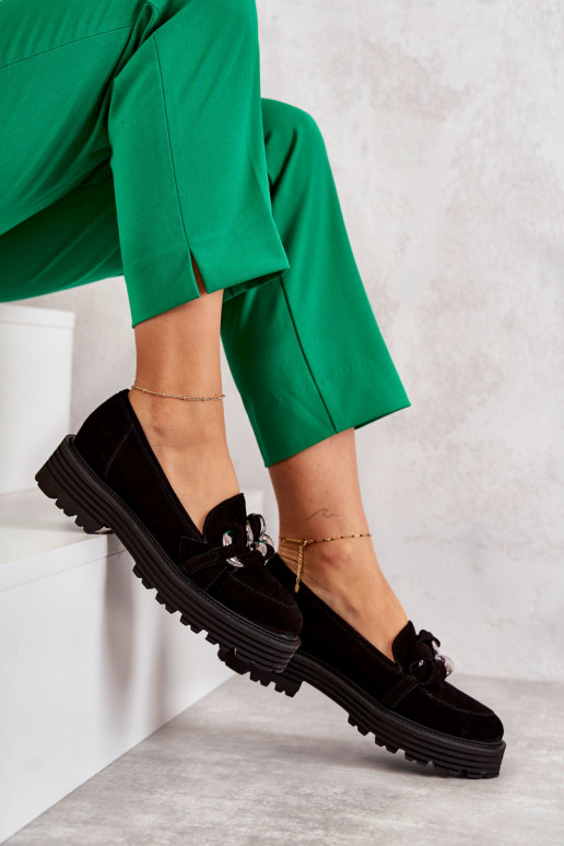   apavi zamšādas Laura Messi 2523 melnas krāsas