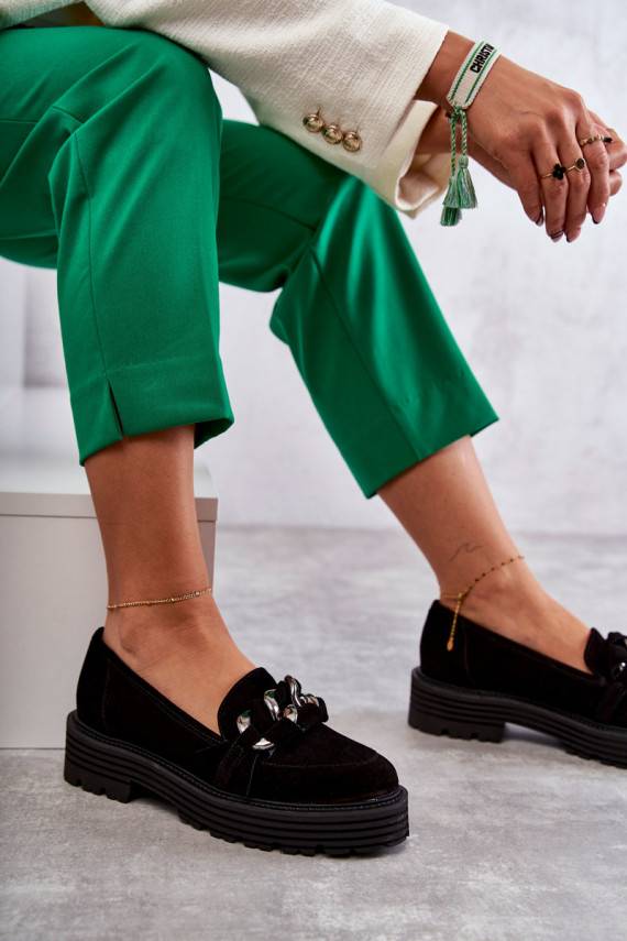   apavi zamšādas Laura Messi 2523 melnas krāsas