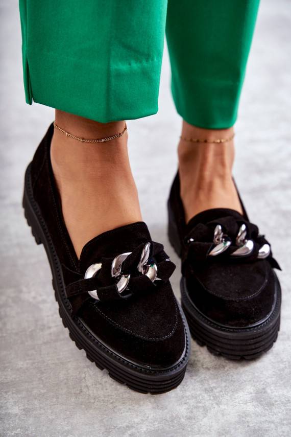   apavi zamšādas Laura Messi 2523 melnas krāsas