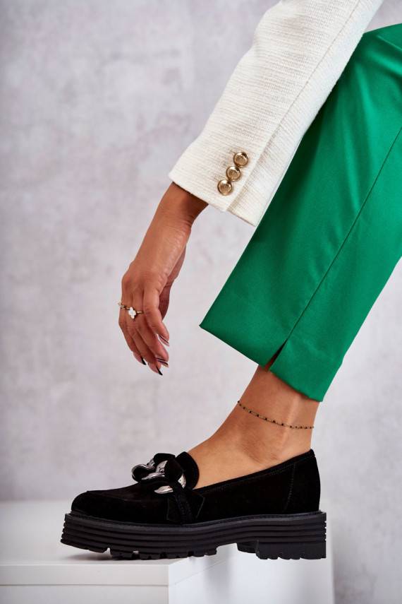   apavi zamšādas Laura Messi 2523 melnas krāsas