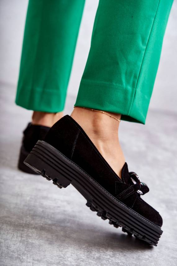   apavi zamšādas Laura Messi 2523 melnas krāsas