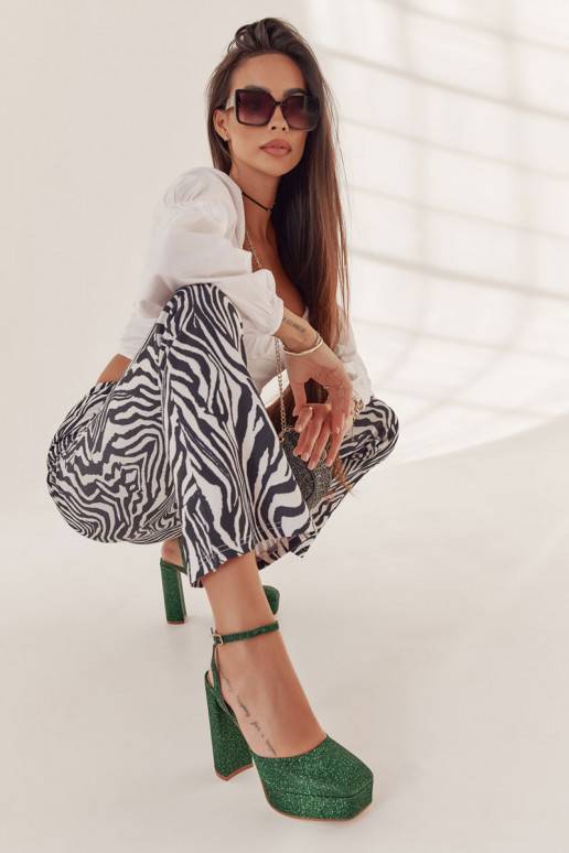 Sieviešu basenes Spīdīgi ar papēdi Zaļas krāsas Rosel Sieviešu basenes Spīdīgi ar papēdi Zaļas krāsas Rosel