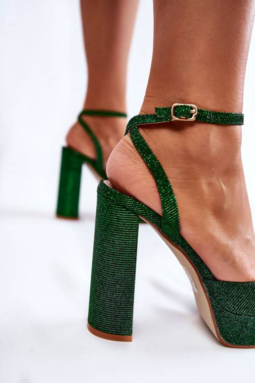 Sieviešu basenes Spīdīgi ar papēdi Zaļas krāsas Rosel Sieviešu basenes Spīdīgi ar papēdi Zaļas krāsas Rosel