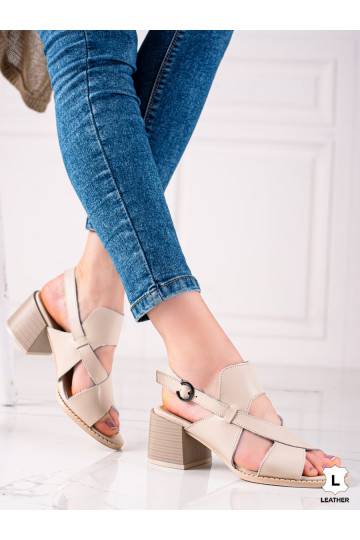 Dabīgas ādas sandales uz papēža LA.FI 2