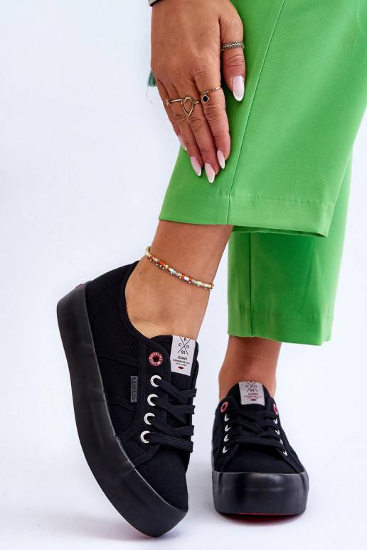 Sieviešu apavi ar platformu Cross Jeans LL2R4039 melnas krāsas