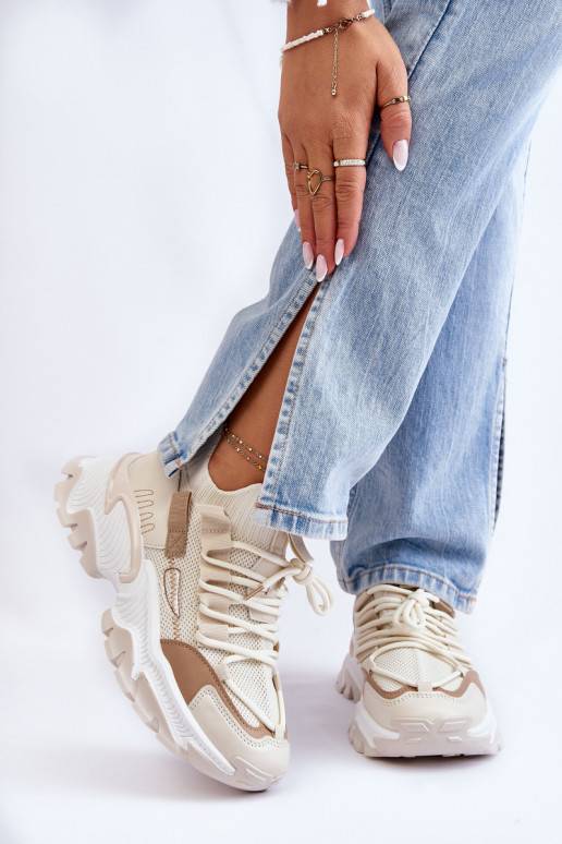 Sneakers modeļa apavi   smilšu krāsas Keaton