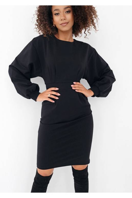 Malva - Melna midi kleita Malva - Melna midi kleita