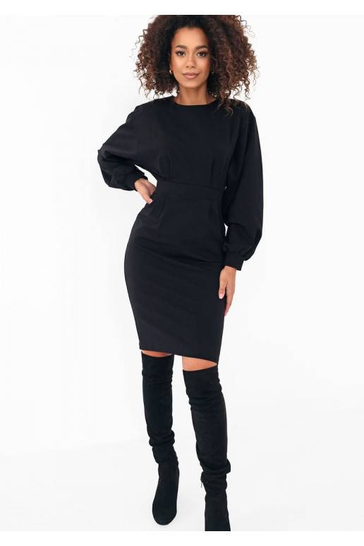 Malva - Melna midi kleita Malva - Melna midi kleita