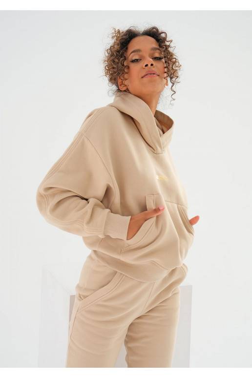 Beige velvet džemperis