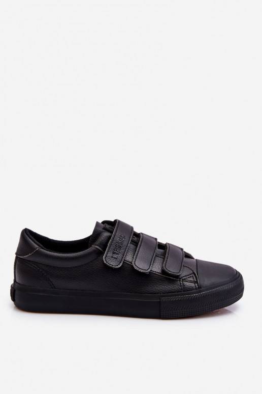 Klasiska modeļa Sporta apavi ar lipīgām aizdarēm Big Star LL274A206 melnas krāsas