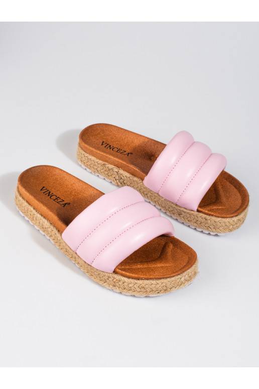   čības  espadrilas  Vinceza rozā krāsa 