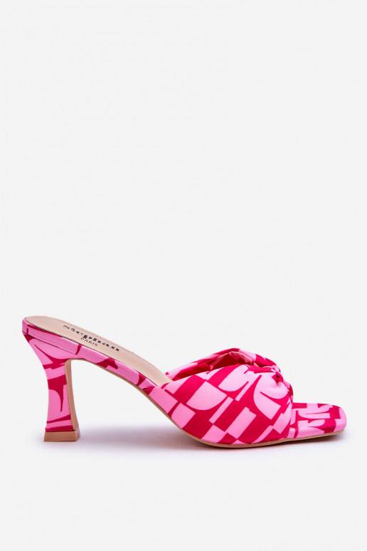 Stilīgasrnas čības ar papēdi Rozā krāsas Floria