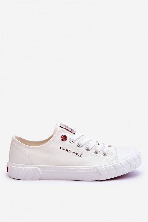 Klasiska modeļa Sieviešu apavi Cross Jeans LL2R4052 baltas krāsas