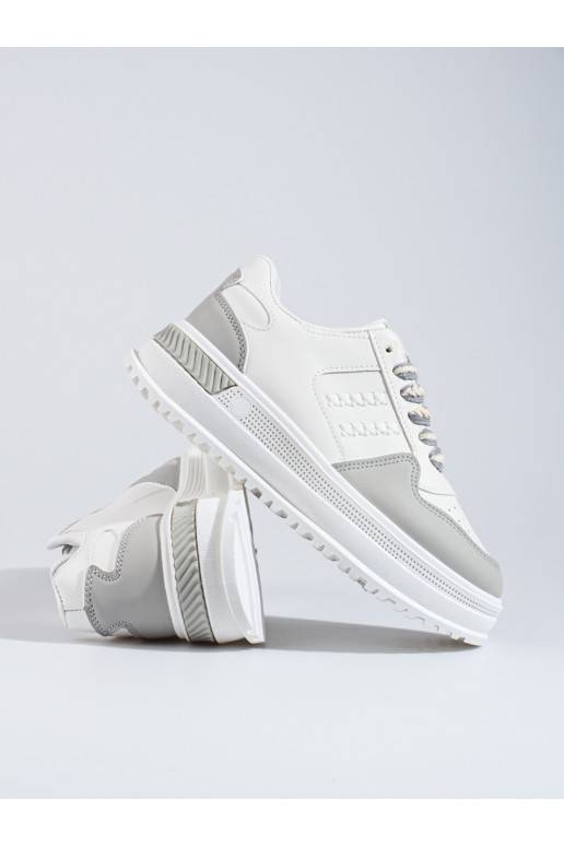   obuwie  Sporta apavi ar augstu platformu Shelovet balta krāsa-pelēkas krāsas
